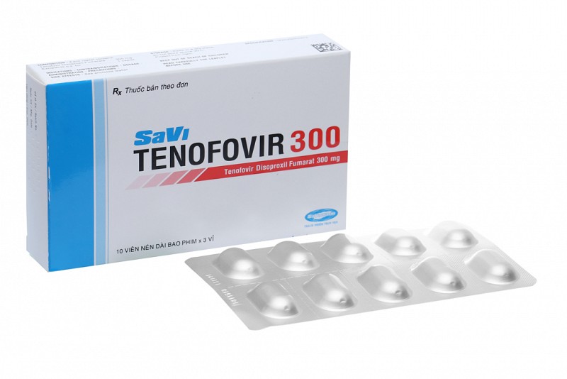 Savi Tenofovir 300 phối hợp trị HIV, viêm gan B mạn tĩnh (3 vỉ x 10 viên)
